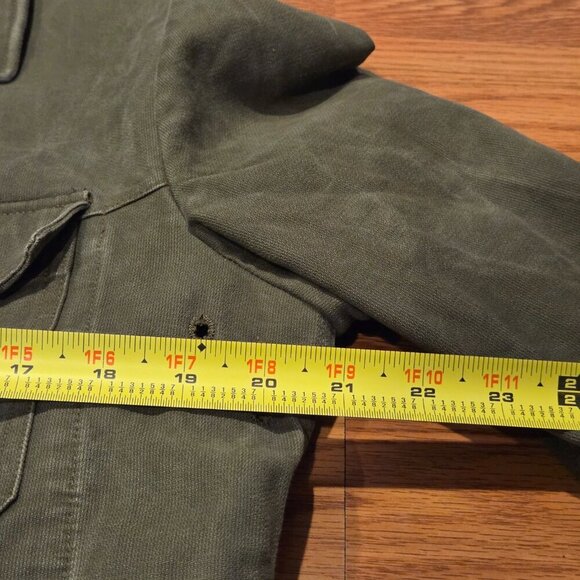 Wahler German Army Military Olive Green Field Shirt Womens Size 7 Grunge 1990s - Picture 11 of 14